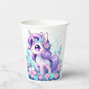 Minimalist Unicorn Baby Shower Paper Cups