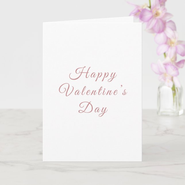 Minimalist Valentine’s Day Card | Personalised  (Orchid)