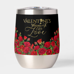 Minimalist  Valentine’s Gold Calligraphy Roses