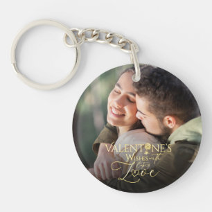 Minimalist Valentine’s Modern Photo Calligraphy Key Ring
