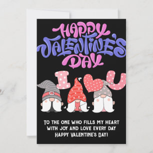 Minimalist Valentines Day Couple I Love you Holiday Card