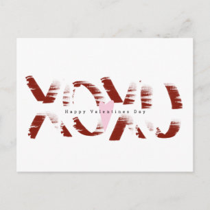 Minimalist Valentines Day Hand Lettering Grunge Postcard