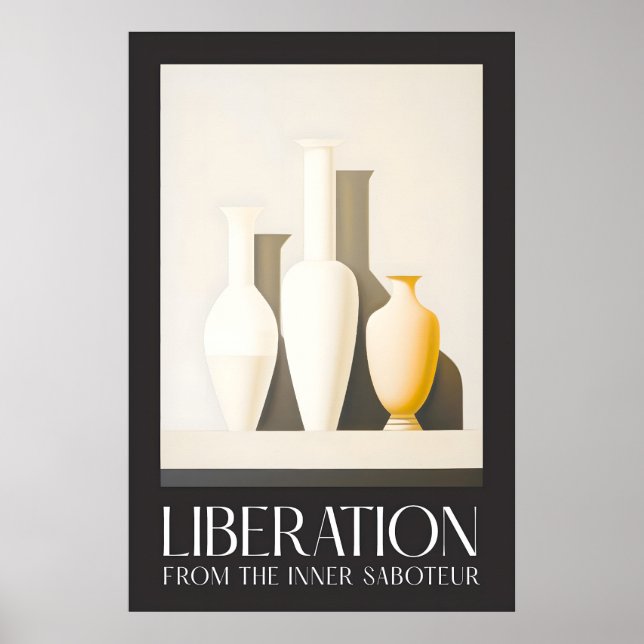 Minimalist Vases Art Print Serenity Still Life (Front)