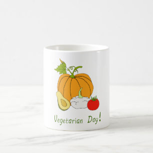 Minimalist Vegetarian Day Romantic Cute Coffee Mug