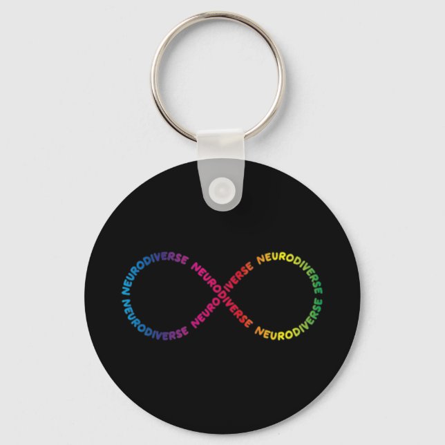 Minimalist version, a stylish atypical neurodivers key ring (Front)