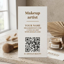 Minimalist Vertical QR Code | Earth Tone | Beauty