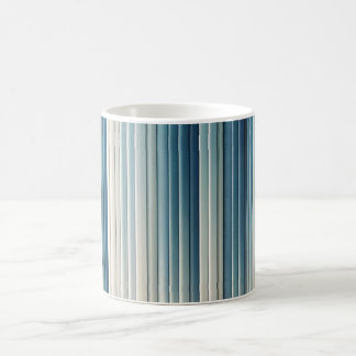Minimalist Vertical Stripes - Shades of Bl Coffee Mug