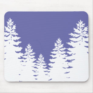 Minimalist very peri pine tree silhouette      mouse pad