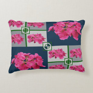 Minimalist Vibrant Hydrangea Blossom Photo Collage Decorative Cushion