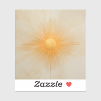 Minimalist Vibrant Sunburst Traditional Art Painti