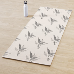Minimalist Vintage Botanical Boho Nature Design Yoga Mat