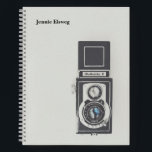 Minimalist Vintage Camera Photo Personalised Notebook<br><div class="desc">Minimalist Vintage Camera Photo with Name Notebook</div>