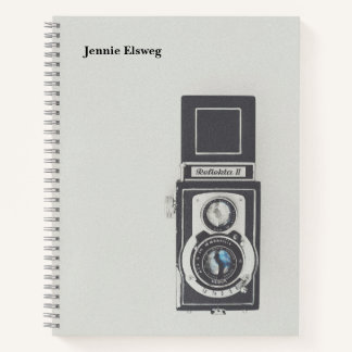 Minimalist Vintage Camera Photo Personalised Notebook