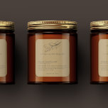 Minimalist Vintage Candle Label<br><div class="desc">Minimalist design in black lettering and creamy/kraft paper colour for personalised candle labels. Personalise this design for your candle business!</div>