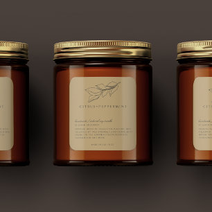 Minimalist Vintage Candle Label
