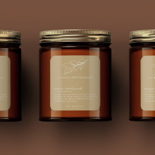 Minimalist Vintage Candle Label