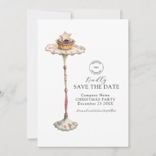 Minimalist Vintage Company Christmas Party Logo Invitation