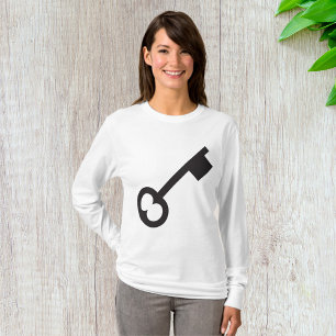 Minimalist Vintage Key Silhouette T-Shirt