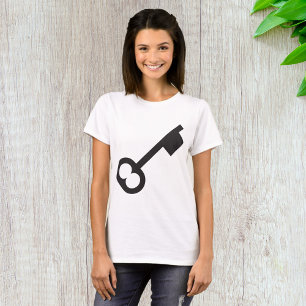 Minimalist Vintage Key Silhouette T-Shirt