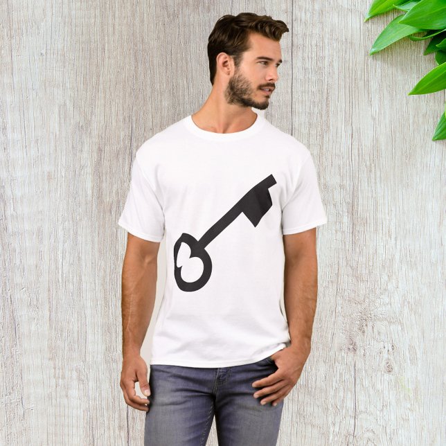 Minimalist Vintage Key Silhouette  T-Shirt (Creator Uploaded)