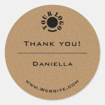 Minimalist Vintage Kraft Simple Thank You Logo
