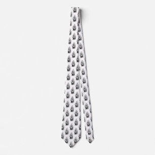 Minimalist Vintage Sailing Ship Pattern Design Tie