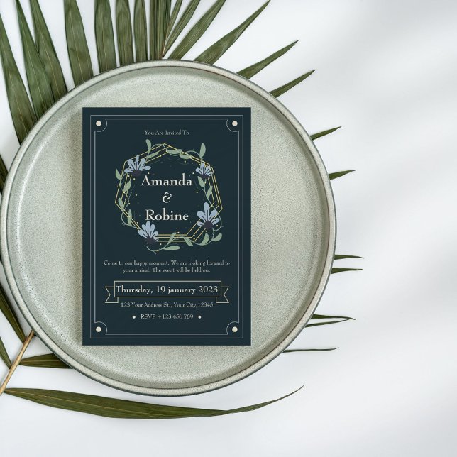 Minimalist Vintage Wedding Invitation (Creator Uploaded)