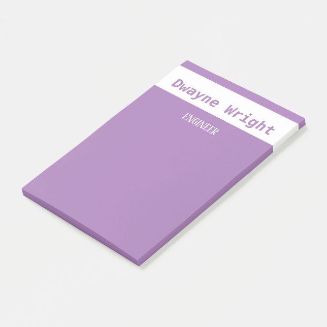 Minimalist violet purple and white post-it notes (Angled)