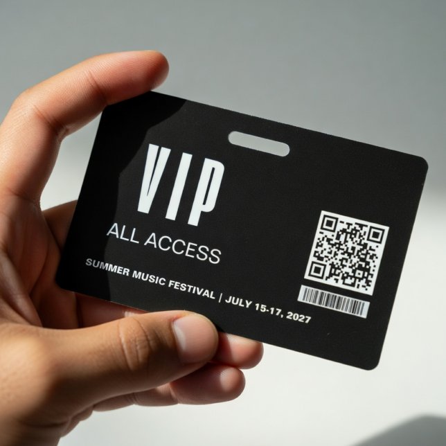 Minimalist VIP All Access Pass Badge Template  ID Badge (Creator Uploaded)