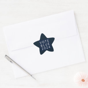 Minimalist Vote Blue Kamala Harris 2024 Star Sticker