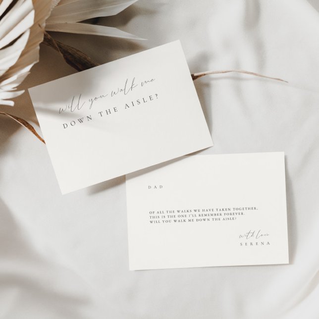 Minimalist Walk Me Down The Aisle Proposal Card (Creator Uploaded)
