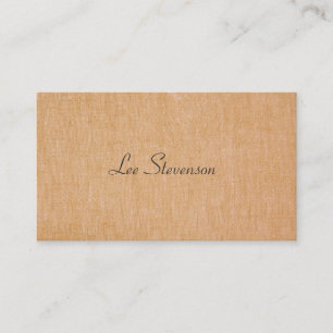 Minimalist Warm Linen Classy Business Card
