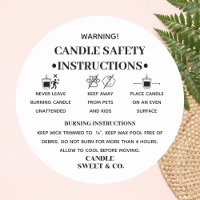 Minimalist Warning Candle | Black and White Modern