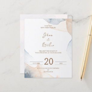 Minimalist Water Colour Invitations ( customisable