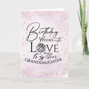 Minimalist Watercolor Birthday Card Granddaughter