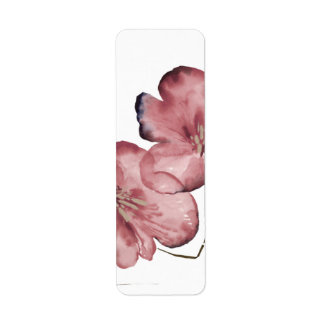 Minimalist Watercolor Blossom Return Address Label