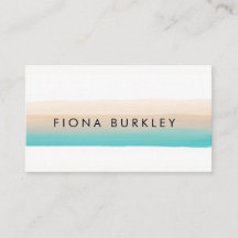 Minimalist Watercolor Brush Stroke Business Card