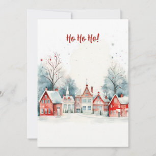 Minimalist Watercolor Christmas SeasonHoliday Card