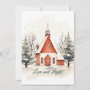 Minimalist Watercolor Christmas SeasonHoliday Card