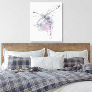 Minimalist Watercolor Dragonfly Farmhouse Print