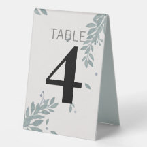 Minimalist Watercolor Foliage Custom 2Sided Number
