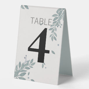 Minimalist Watercolor Foliage Custom 2Sided Number