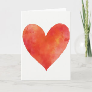 Minimalist Watercolor Heart Card