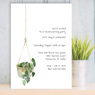 Minimalist Watercolor Housewarming Party  Invitation