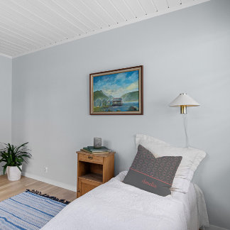 Minimalist watercolor pink circle  throw pillow