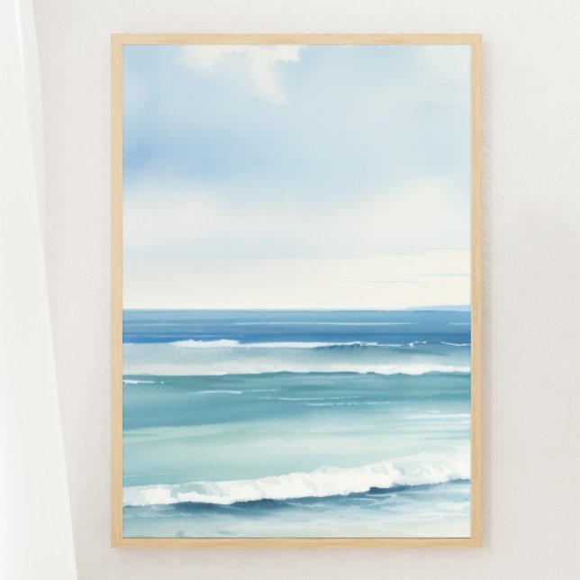 Minimalist Watercolor Seascape Print 1 of 3 (Creator Uploaded)