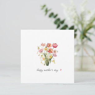MINIMALIST  Watercolour Tulips Mother’s Day Card 