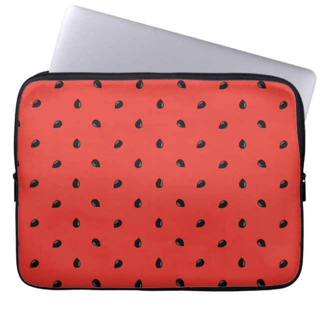 Minimalist Watermelon Seed Pattern Laptop Sleeve (Front)