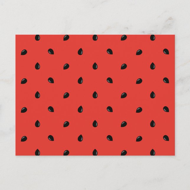 Minimalist Watermelon Seed Pattern Postcard (Front)