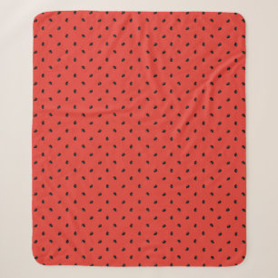 Minimalist Watermelon Seed Pattern Sherpa Blanket